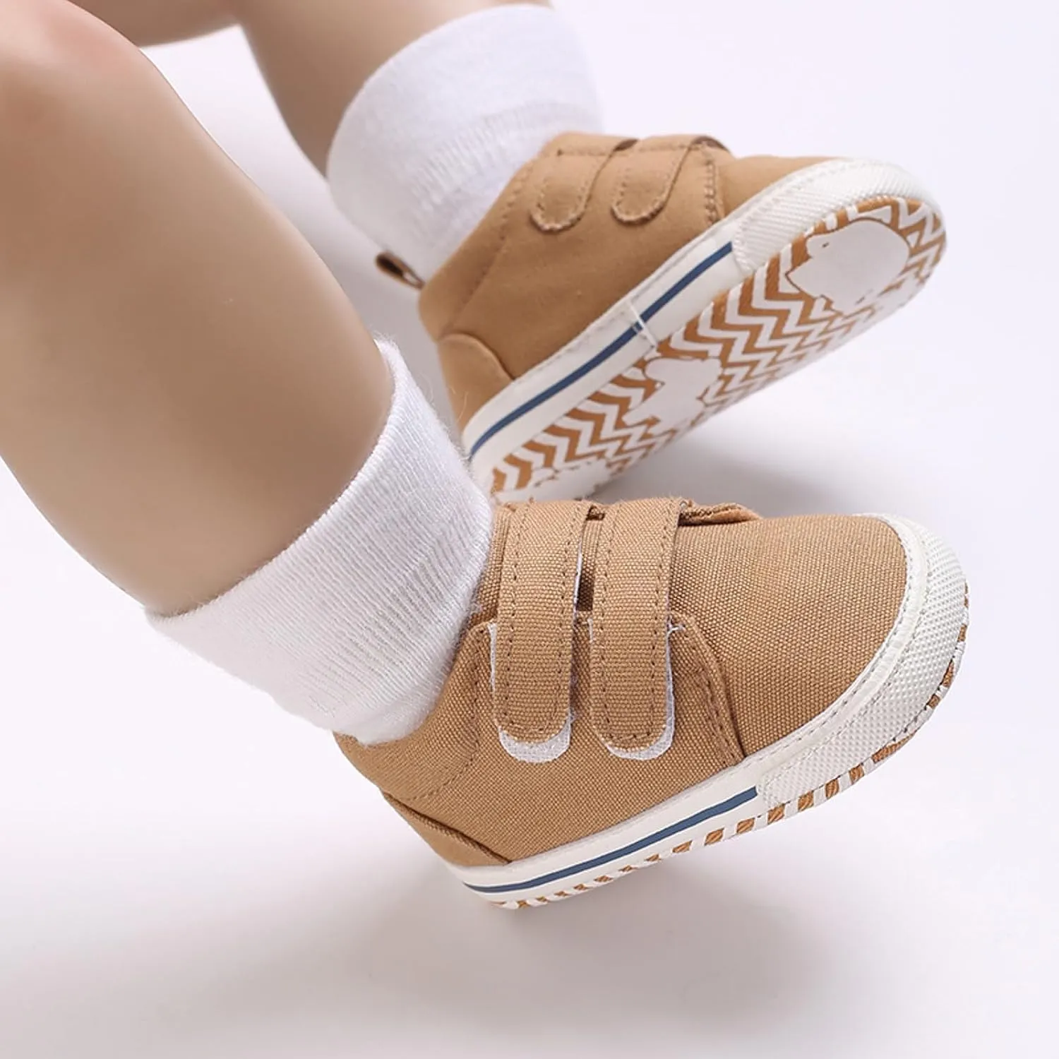 Infant Girls Boys Flat Bottom Ankle Sneakers Lightweight Comfortable High Top Casual Shoes for Outdoor Walking