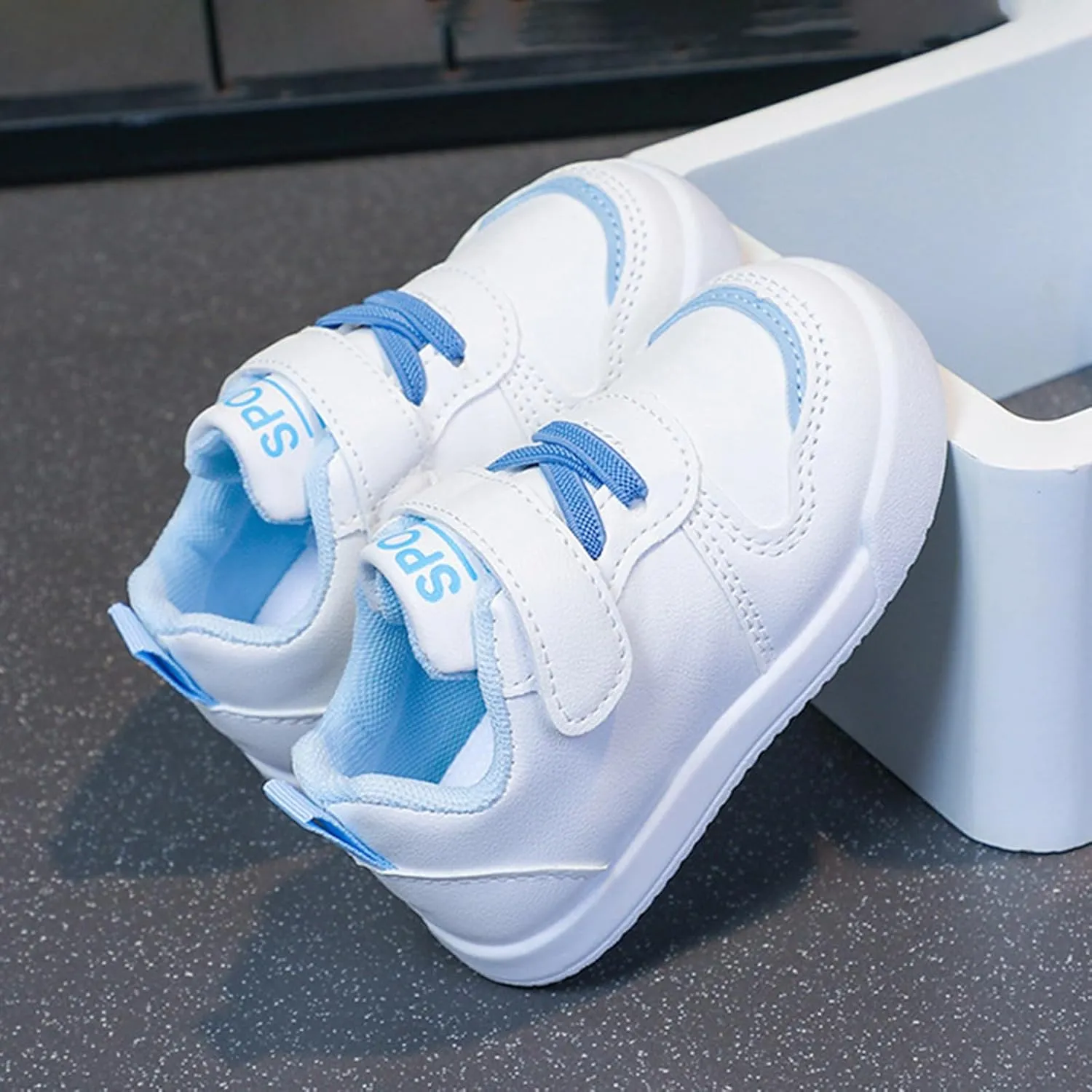 Infant Kids Sneakers School Running Loafers Lo𝐰 Top Walking Tennis Casual Shoes Strap Athletic Sneakers for Children