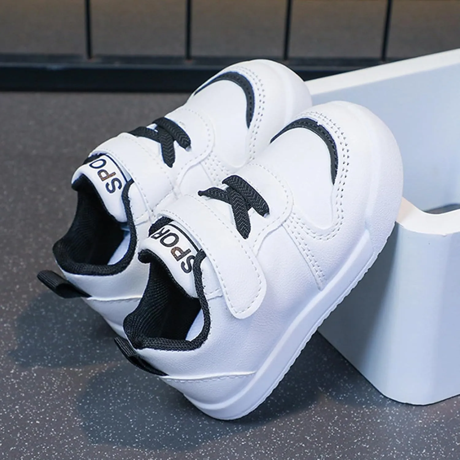 Infant Kids Sneakers School Running Loafers Lo𝐰 Top Walking Tennis Casual Shoes Strap Athletic Sneakers for Children
