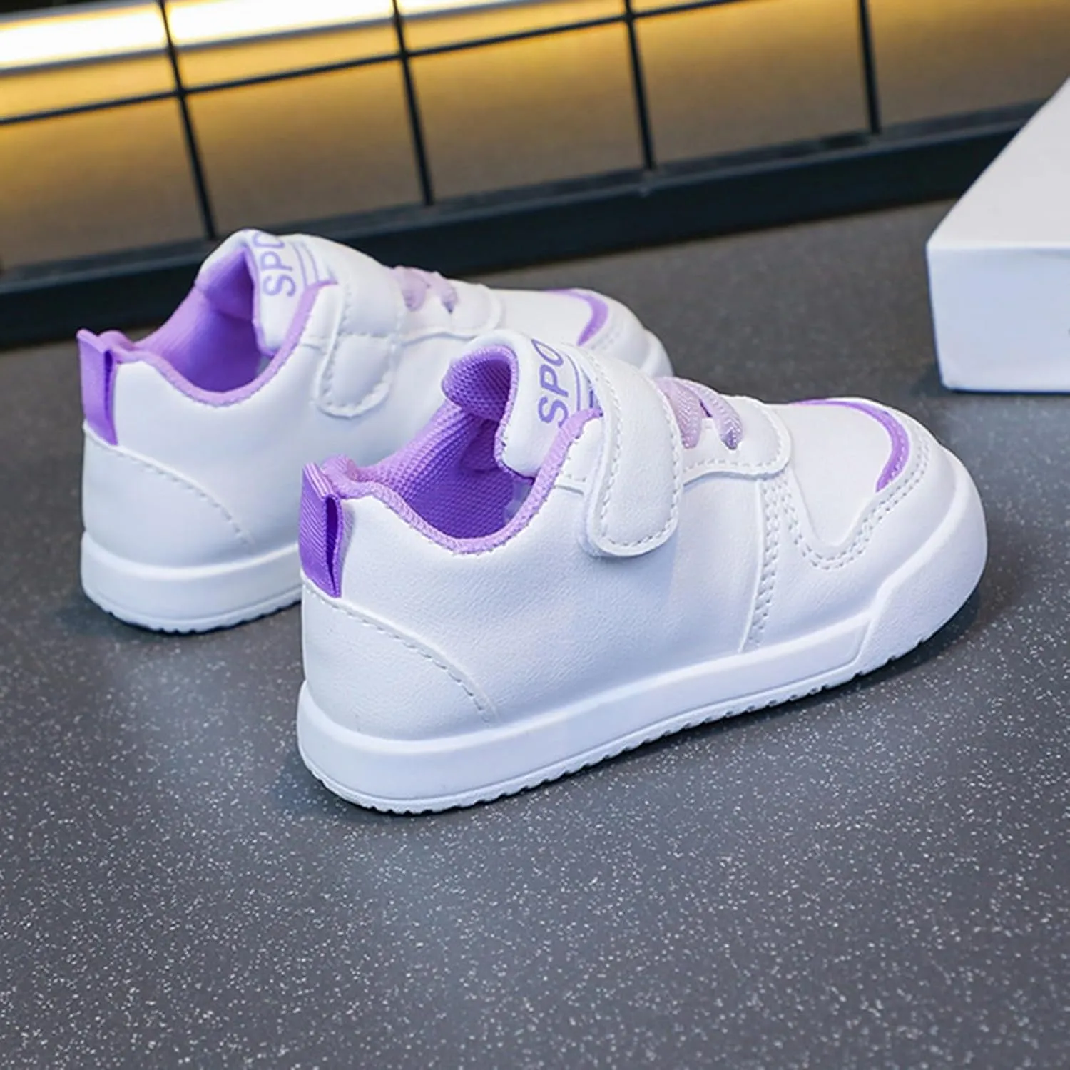 Infant Kids Sneakers School Running Loafers Lo𝐰 Top Walking Tennis Casual Shoes Strap Athletic Sneakers for Children