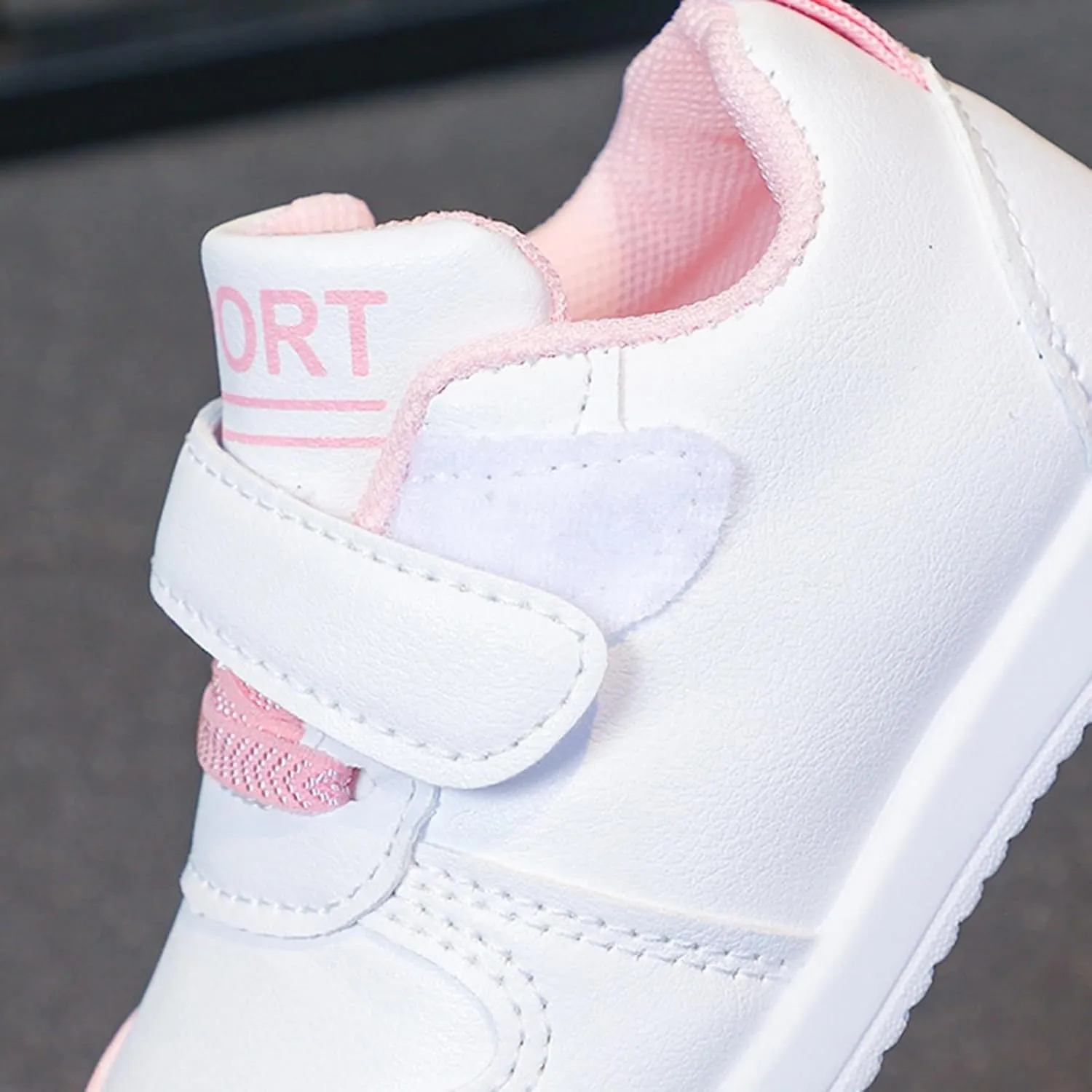 Infant Kids Sneakers School Running Loafers Lo𝐰 Top Walking Tennis Casual Shoes Strap Athletic Sneakers for Children