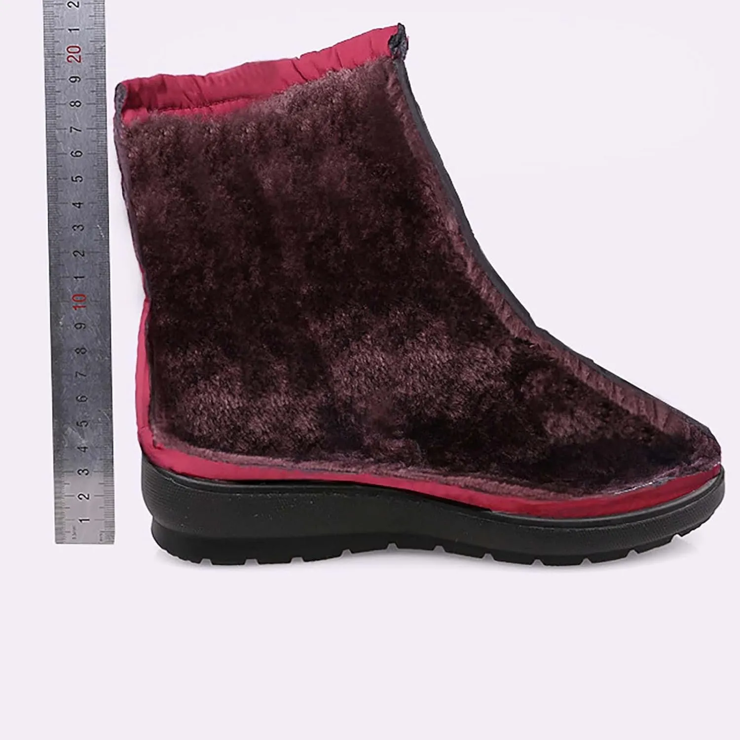 Insulated Snow Shoes For Women Non-Slip Fu Lined Ankle Booties Wide Calf Platform Slip On Boots Winter Shoes