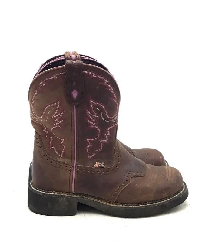 Justin Women's Gypsy L9903 Brown Leather Cowgirl Western Boots - Size 7 B