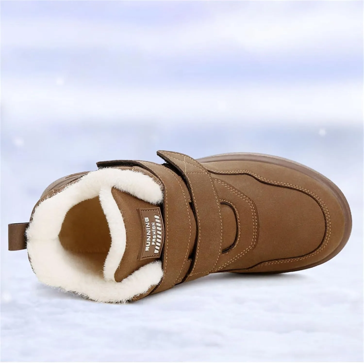 Kids Fuzzy Snow Booties Open Toe Shoes Childrens Outdoor Ski Warm Comfy Boots Light Breathable Thick Non Slip Shoes