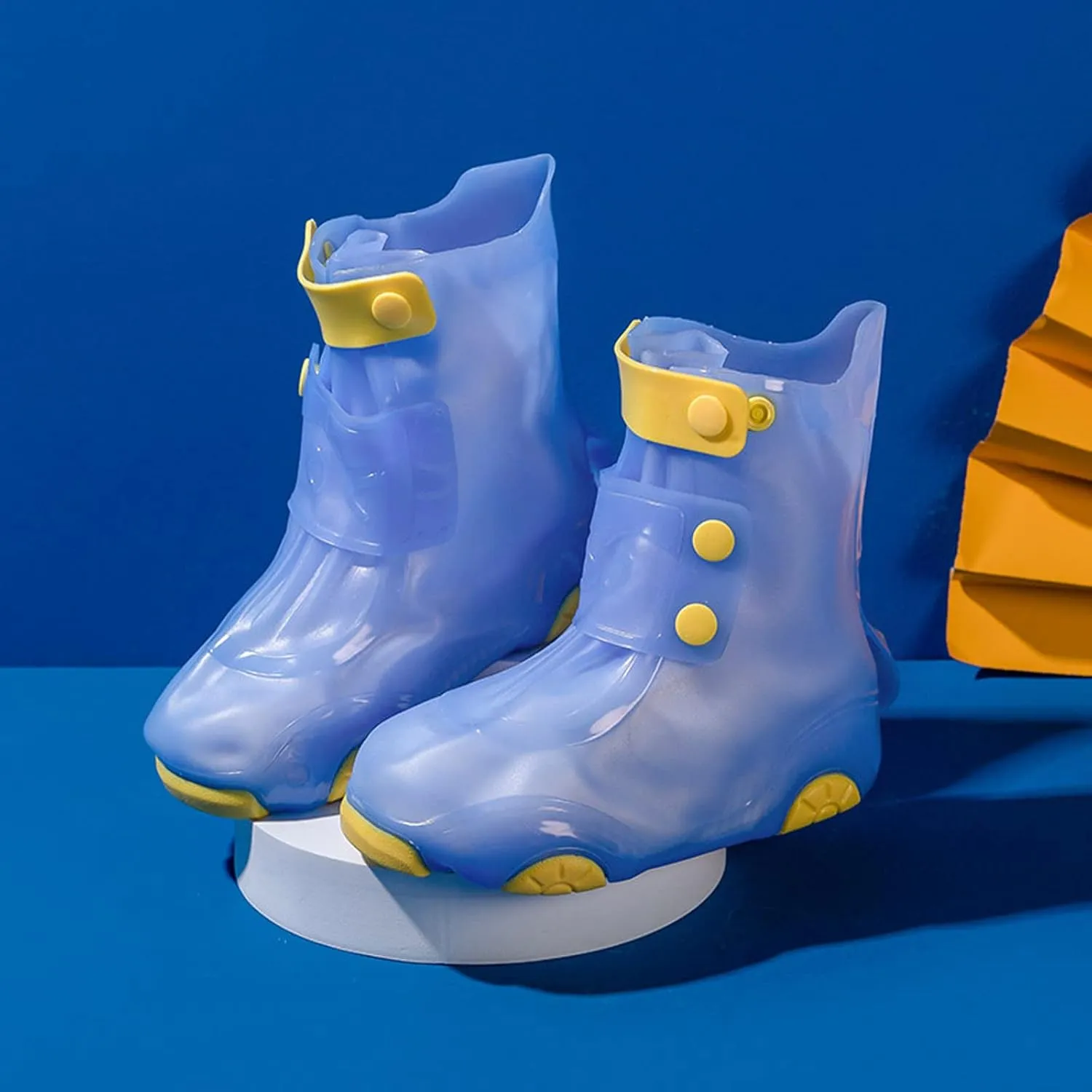 Kids Rain Shoes Cute Cartoon Non-Slip Soft Bottom Rain Shoes Portable Waterproof Shoes Unisex Children Rain Shoes, 5