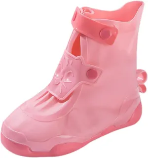 Kids Rain Shoes Cute Cartoon Non-Slip Soft Bottom Rain Shoes Portable Waterproof Shoes Unisex Children Rain Shoes, 5