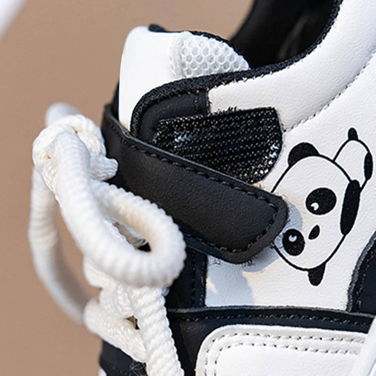 Kids Shoelace Running Sport Shoes Ankle Flat Non Slip Sneaker Baby Boys Girls Panda Light Breathable Fashion Casual Shoes