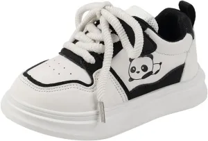Kids Shoelace Running Sport Shoes Ankle Flat Non Slip Sneaker Baby Boys Girls Panda Light Breathable Fashion Casual Shoes