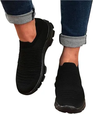 Ladmiple Gym Shoes For Women Workout Running Slip On Lightweight Tennis Shoes Non Slip Fashion Mesh Walking Sneakers