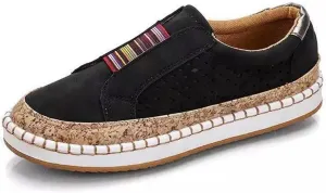 Ladmiple Shoes For Women Sneakers Slip Ons Walking Shoes Non Slip Lightweight Gym Fashion Lace Up Platform Flats Loafers