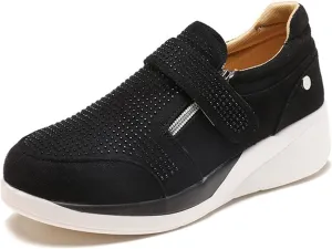 Ladmiple Sneakers For Women Slip On Wide Width Low Top Canvas Walking Shoes Fashion Dressy Casual Summer Flats Loafers