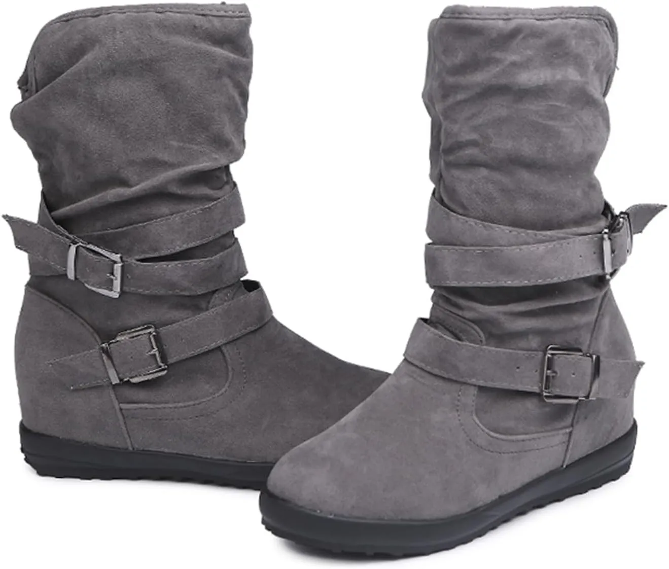 Ladmiple Winter Boots For Women Fashion Snow Boots Warm Ankle Booties Slip On Outdoor Fur Lined Casual Walking Shoes