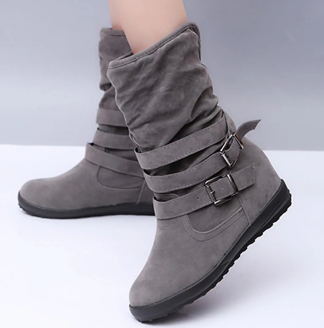 Ladmiple Winter Boots For Women Fashion Snow Boots Warm Ankle Booties Slip On Outdoor Fur Lined Casual Walking Shoes
