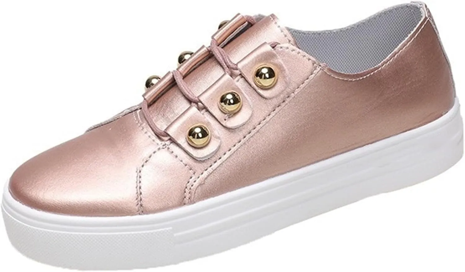 Ladmiple Womens Shoes Dressy Casual Loafers Slip On Walking Shoes Lace Up Comfortable Platform Fashion Leather Sneakers