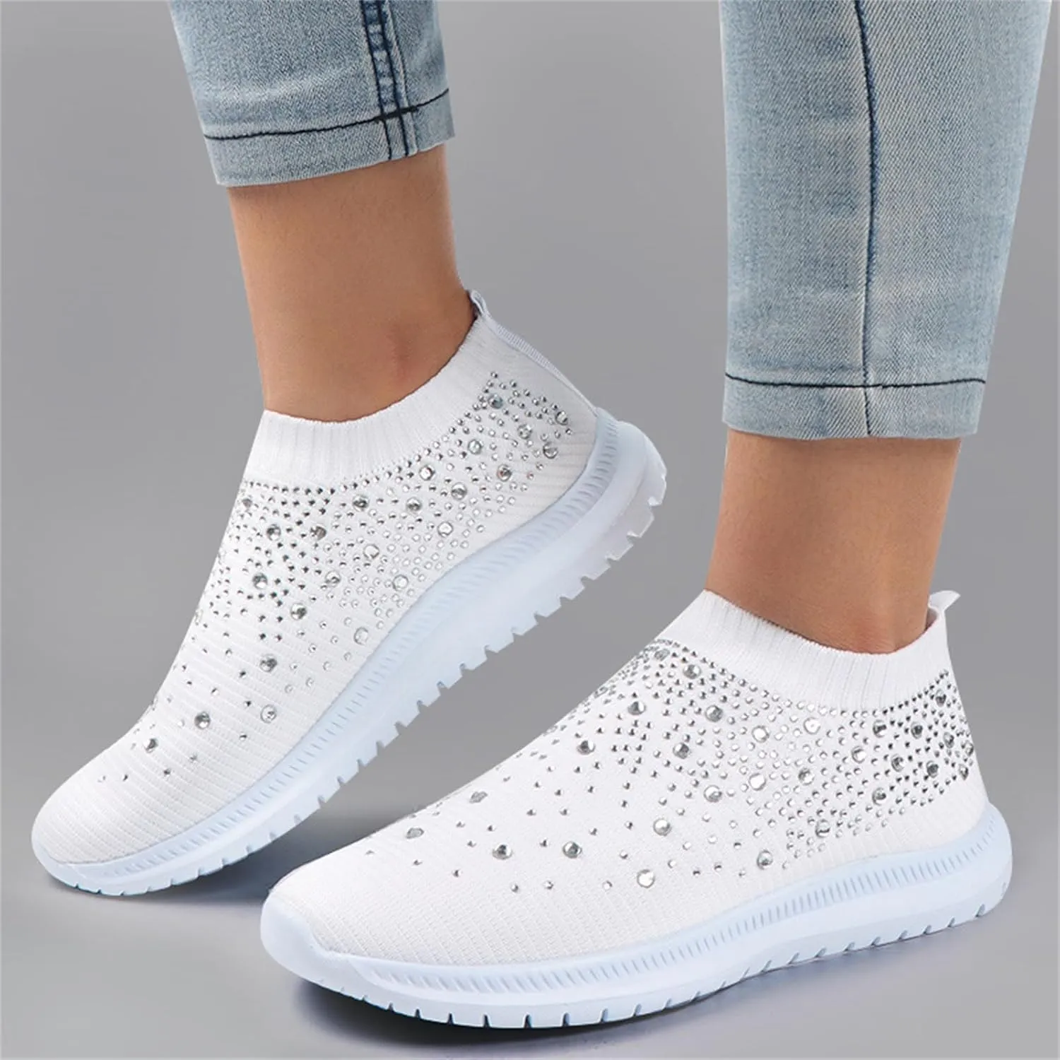 Ladmiple Womens Tennis Shoes Running Non Slip Athletic Walking Workout Sneakers Casual Fashion Comfort Slip On Gym Shoes