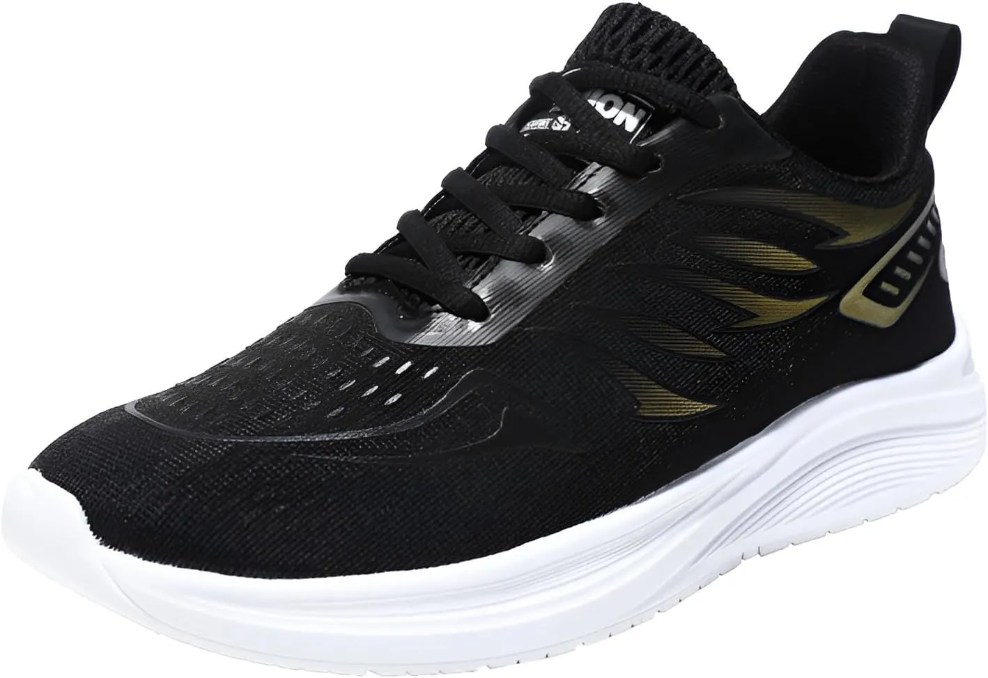 [lilaBelle]【Glow-in-the-Dark Cushioned Running Shoes】Men's Breathable Mesh Casual Sneakers,【Anti-Slip Sole】Lightweight Gym Trainers for Walking/Jogging/Travel, Fashion-Forward Unisex Sports Shoes (EVA
