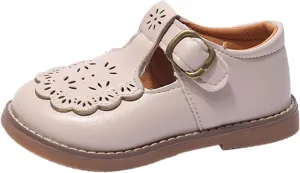 Little Kid Comfortable Sneakers Fashion Autumn Toddler Girls Casual Shoes Thick Sole Round Toe Buckle Dress Shoes