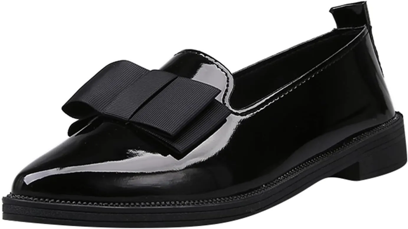Loafers for Women Wide Dress Shoe Slip-Ons Penny Loafers Business Casual Shoe Comfortable Office Shoes Work Shoes