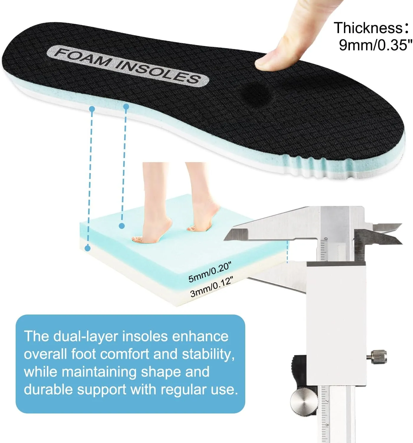 Memory Foam Insoles for Skechers Kids Slip Shoes, Replacement Children Insole Inserts for Sport Sneakers Boots Foot Comfort(Size:US Little Kids 1.5-EU33)