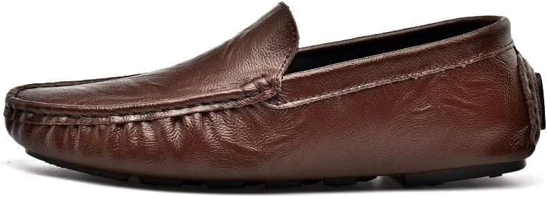 Men Fashion Loafers Black Brown One Foot Casual Business Office Dress Shoes Gentleman Banquet Social Shoes Men Shoes