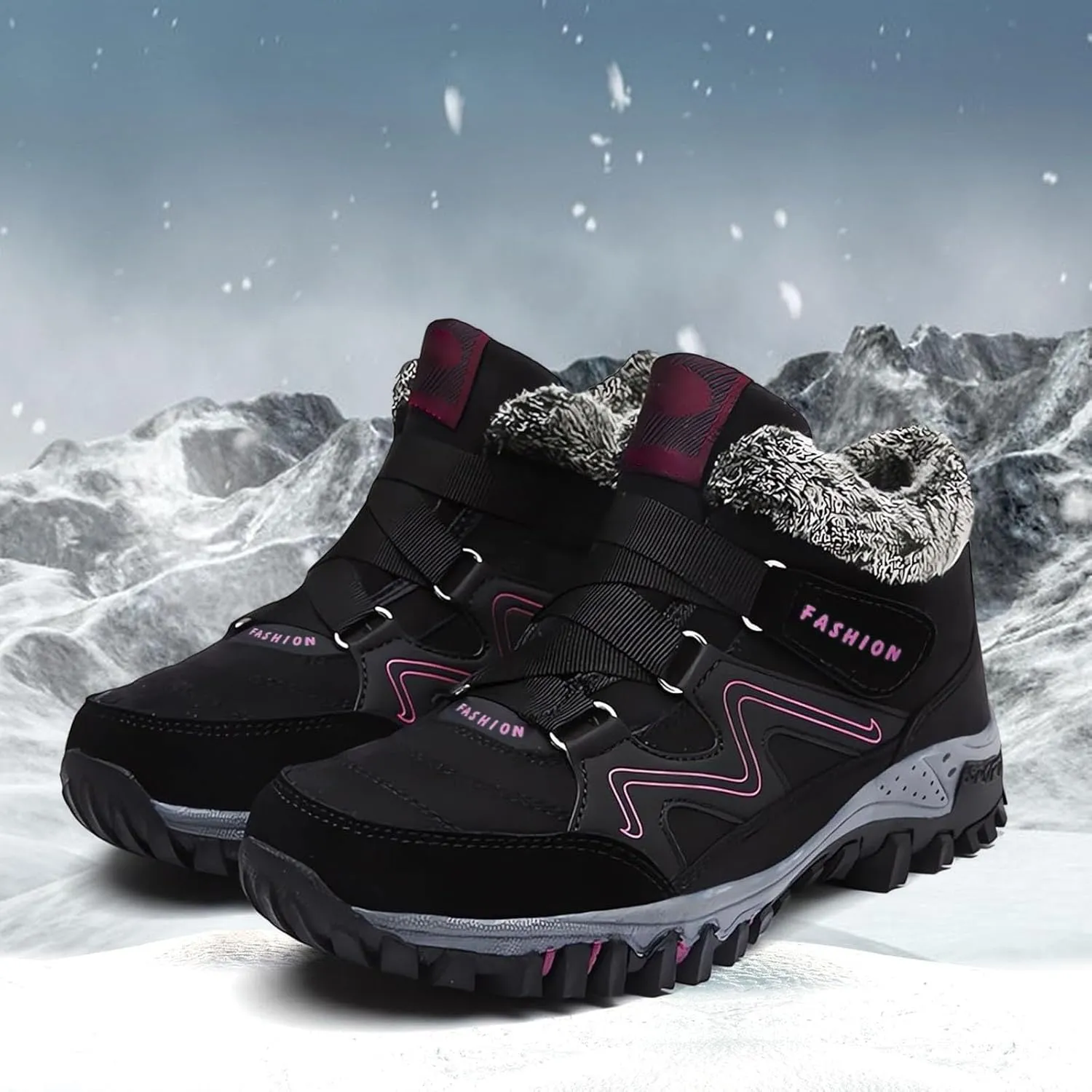 Men Work Boots Wide Width Hiking Sneakers Warm Booties Workout Shoes for Women Food Service Slip On Platform Shoes Lightweight Comfortable Hike Grounded Footwear