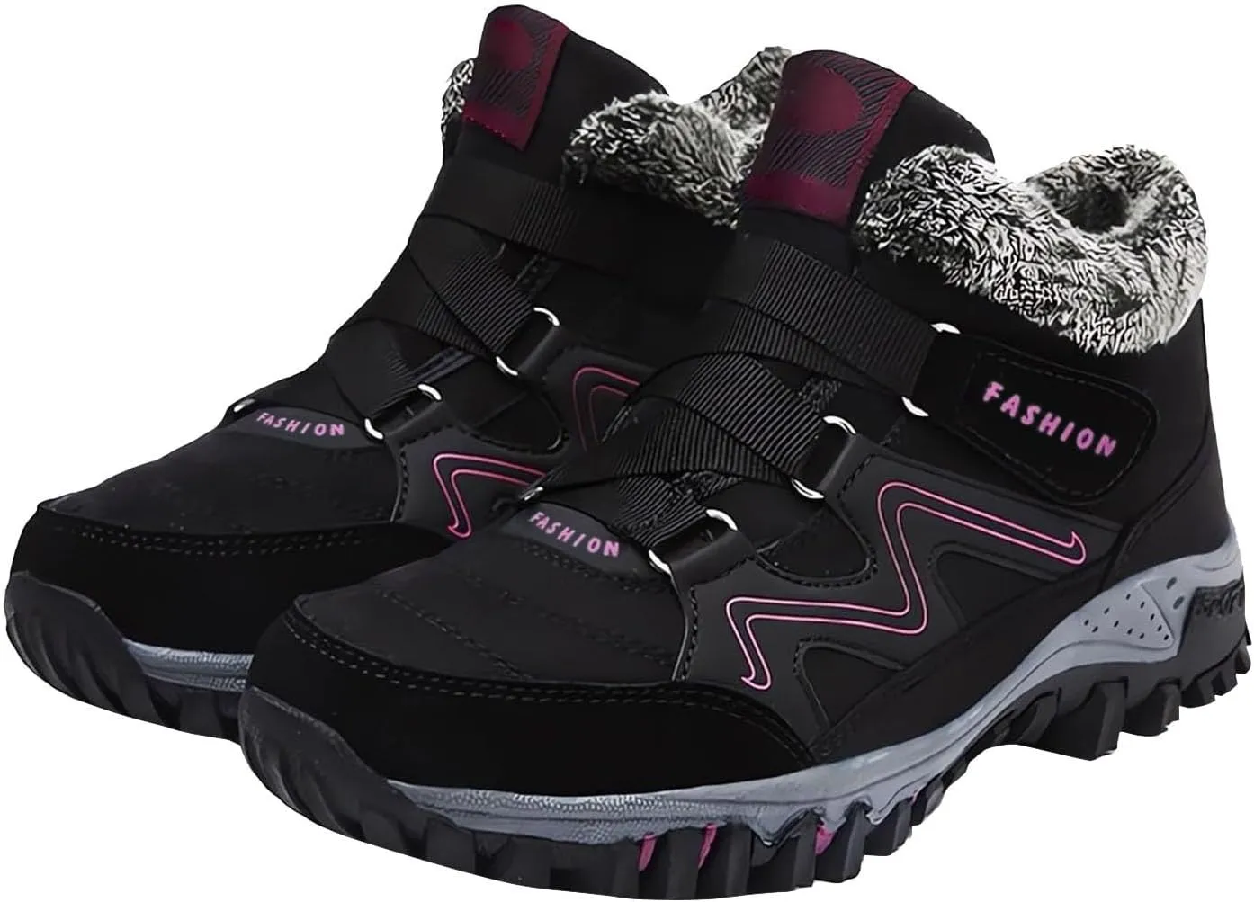 Men Work Boots Wide Width Hiking Sneakers Warm Booties Workout Shoes for Women Food Service Slip On Platform Shoes Lightweight Comfortable Hike Grounded Footwear
