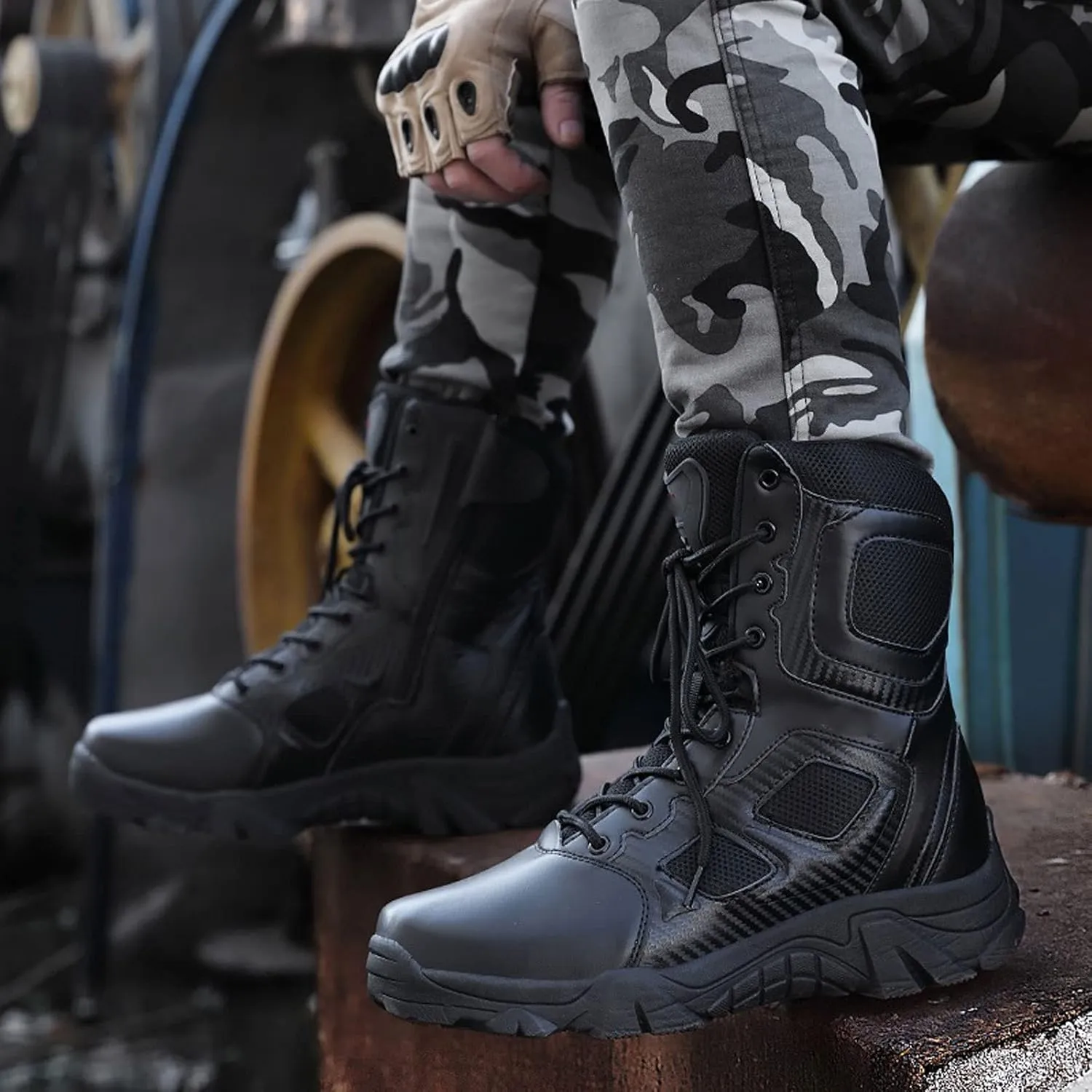 Mens Boots Men's Boots Outdoor Hiking Shoes Field Tactical Training Military Boots Work Shoes Camping Hiking Women's Boots Snow Boots