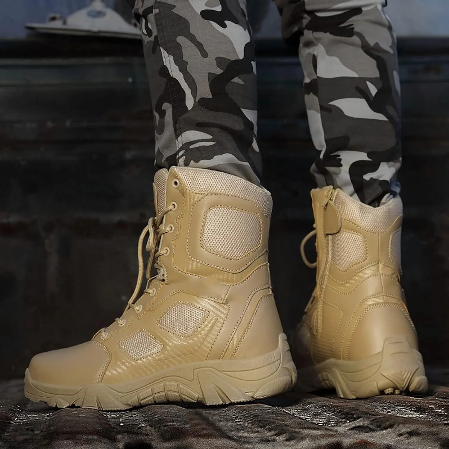 Mens Boots Men's Boots Outdoor Hiking Shoes Field Tactical Training Military Boots Work Shoes Camping Hiking Women's Boots Snow Boots