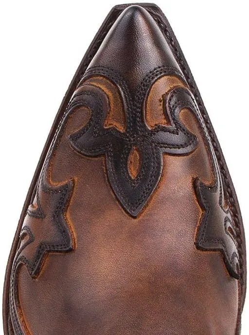 Men's Chelsea Dress Boots Classic Retro Slip On Boots For Men Embroidered Pointed Toe Cowboy Boots High Western Boots