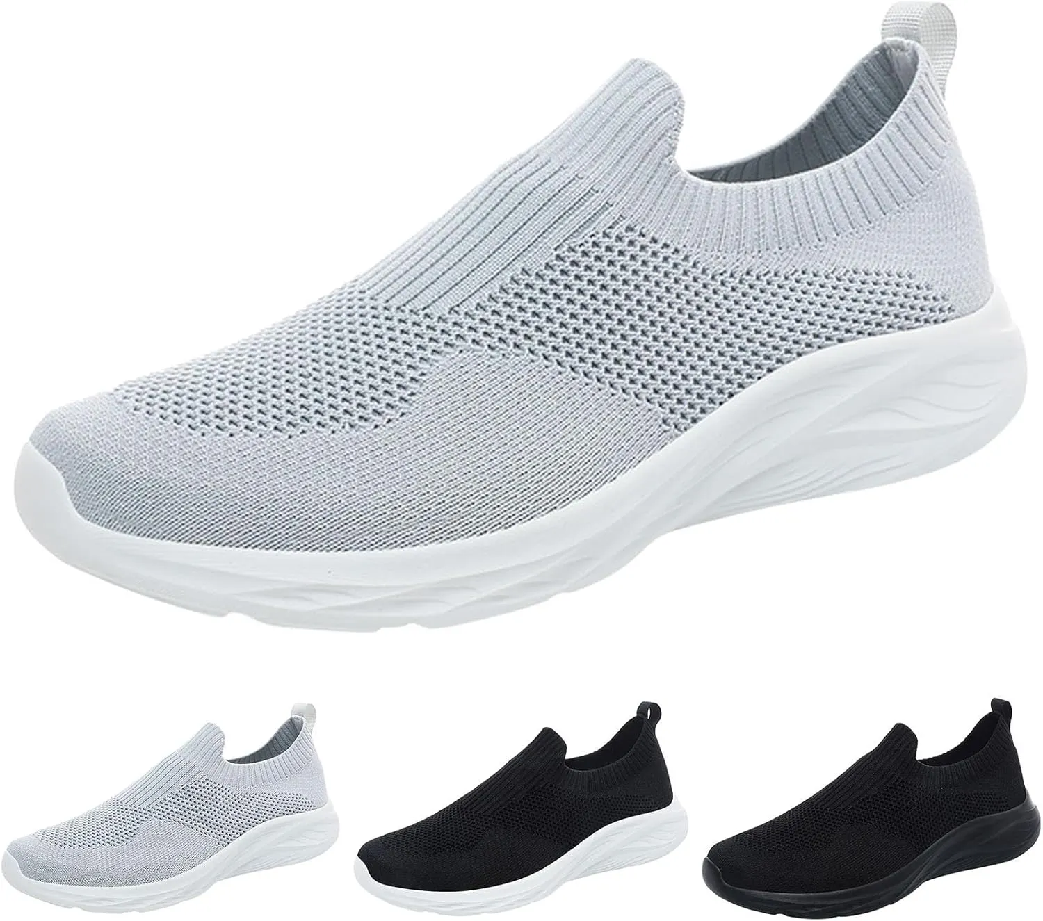 Men's Classic Casual Walking Shoes Casual Sneaker Mesh Breathable Walking Shoe Convenient Elderly Slip On Shoes