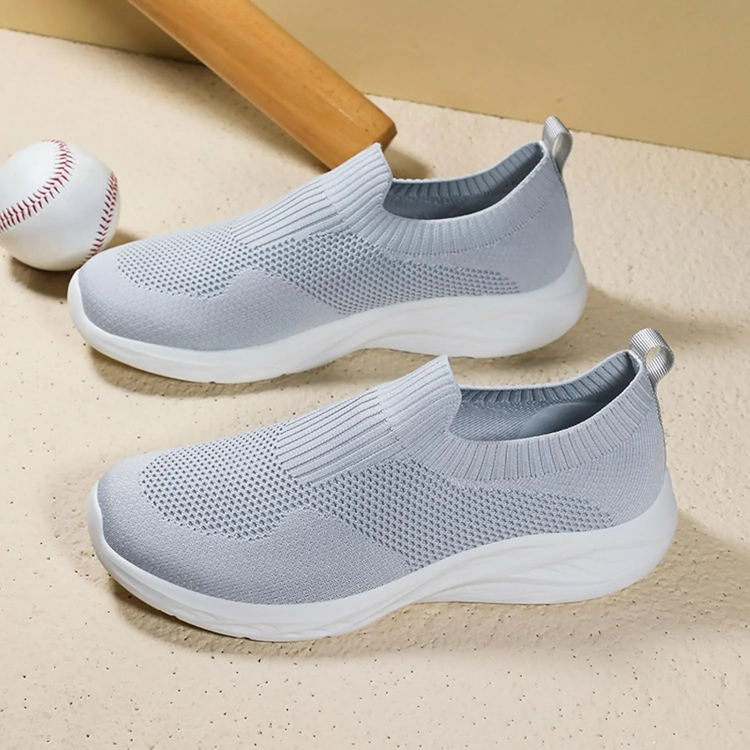 Men's Classic Casual Walking Shoes Casual Sneaker Mesh Breathable Walking Shoe Convenient Elderly Slip On Shoes