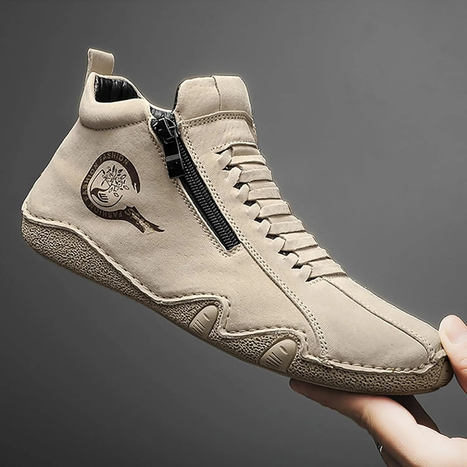 Men's Classic Casual Walking Shoes Comfortable Breathable Stretch Canvas Slip on Sneaker Versatile Elderly Shoes