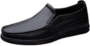 Men's Comfortable Oxford Shoes, Anti-Slip Round Toe Leather Dress Shoes