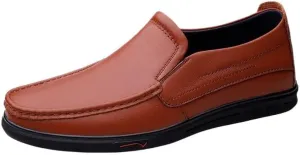Men's Comfortable Oxford Shoes, Anti-Slip Round Toe Leather Dress Shoes