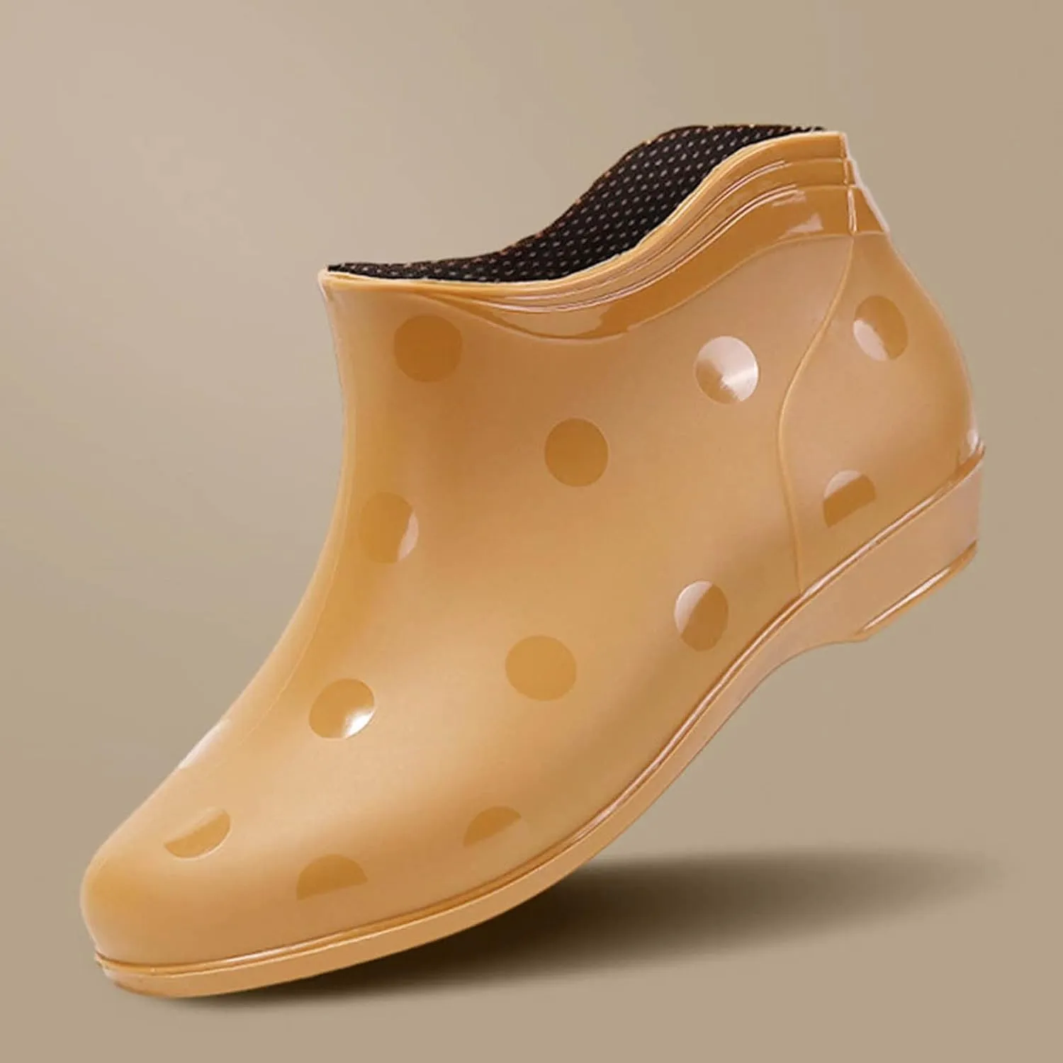 Men's Fashionable Rain Boots Casual Short Tube Slip On Rain Boots Non Slip Soles Fishing Boots Rain Proof Shoes Men