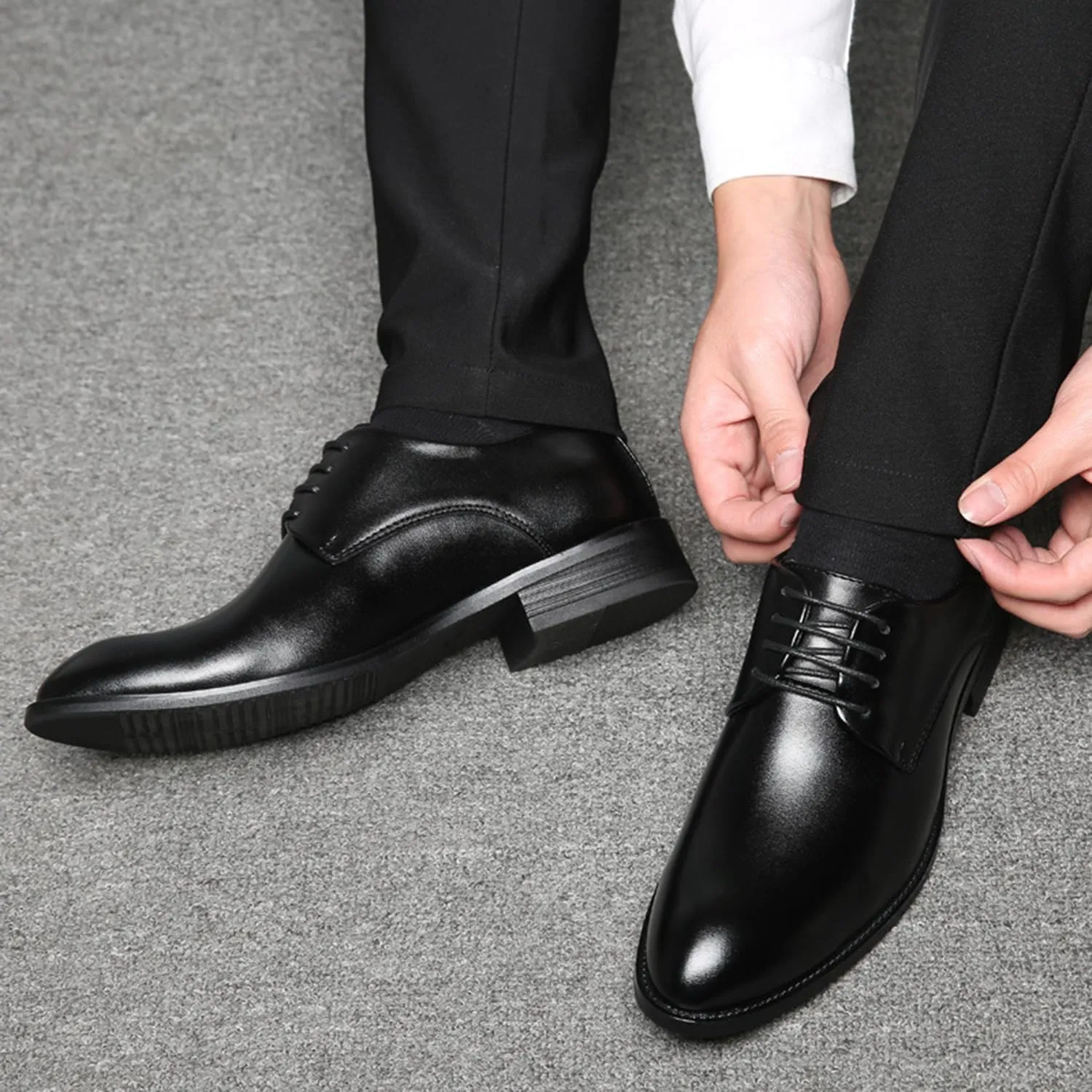 Men's Formal Oxford Shoes Casual Lace-up Classic Comfort Business Derbys Tuxedo Dress Shoes for Men