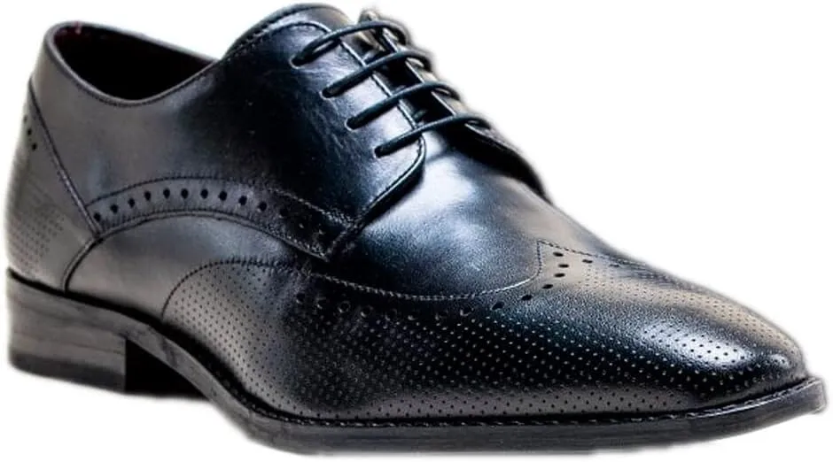 Mens Genuine Leather Brogues Lace Up Dress Shoes Formal Wedding Business Footwear