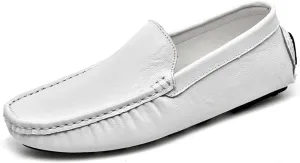 Men's Loafers Shoes Moe Toe PU Leather Driving Moccasins Loafers Flat Heel Lightweight Resistant Casual Outdoor Slip On