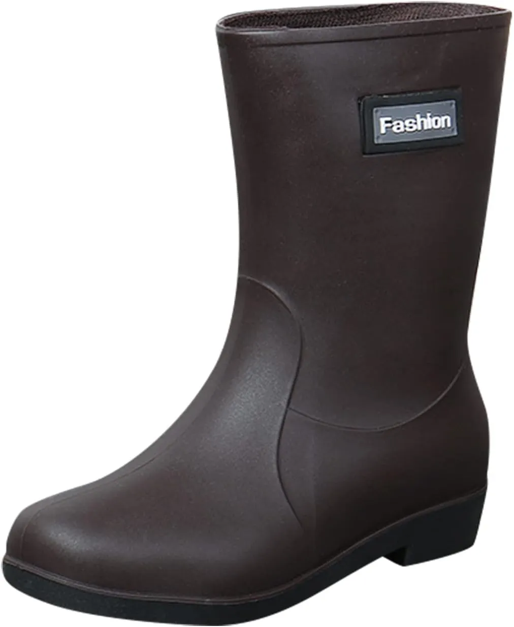 Men's Rubber Rain Boots Waterproof Non Slip Mid Calf Boots for Garden Fishing Outdoor Mens Winter Boots