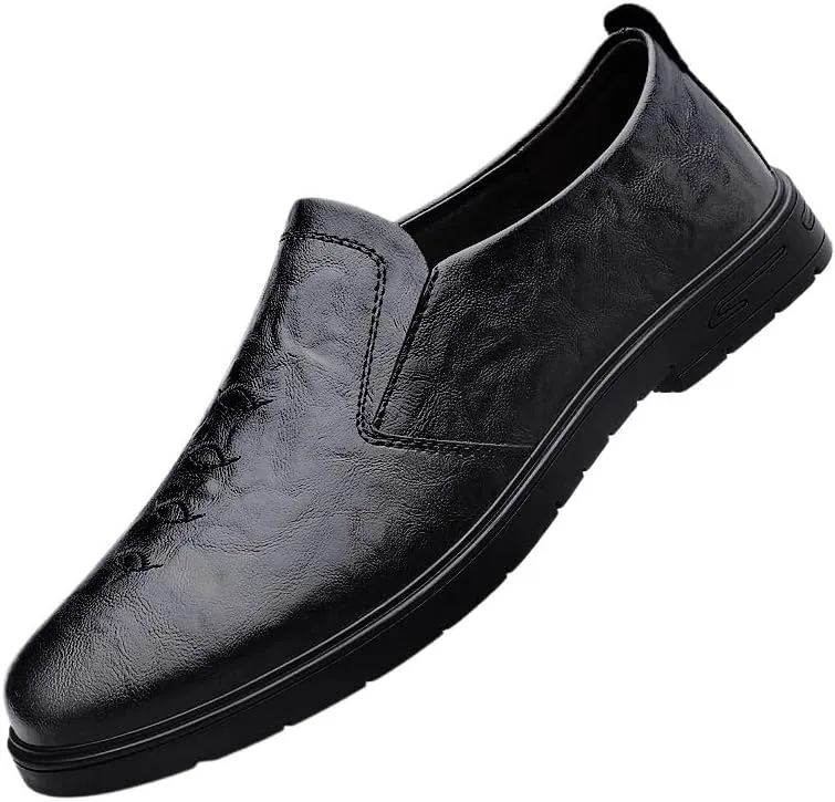 Men's Slip-On Dress Shoes Mens Faux Patent Leather Tuxedo Oxfords Shoes Fashion Comfort Wedding Business Loafers Shoes