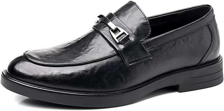 Men's Slip On Dress Shoes Pointed Toe Derbys Classic Formal Business Brogue Oxfords Shoes