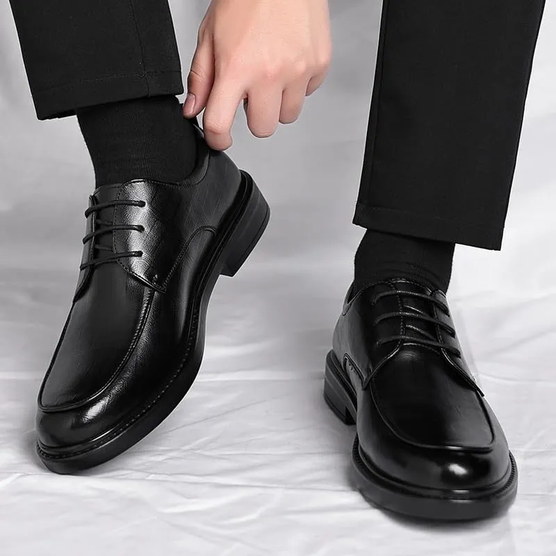 Men's Slip-On Leather New Oxford Shoes Office Working Premium Derby for Driving Walking Wedding Outdoor Indoor Size