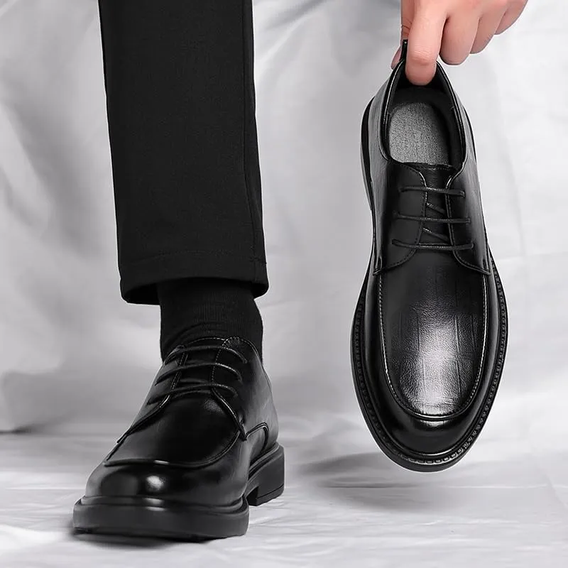 Men's Slip-On Leather New Oxford Shoes Office Working Premium Derby for Driving Walking Wedding Outdoor Indoor Size