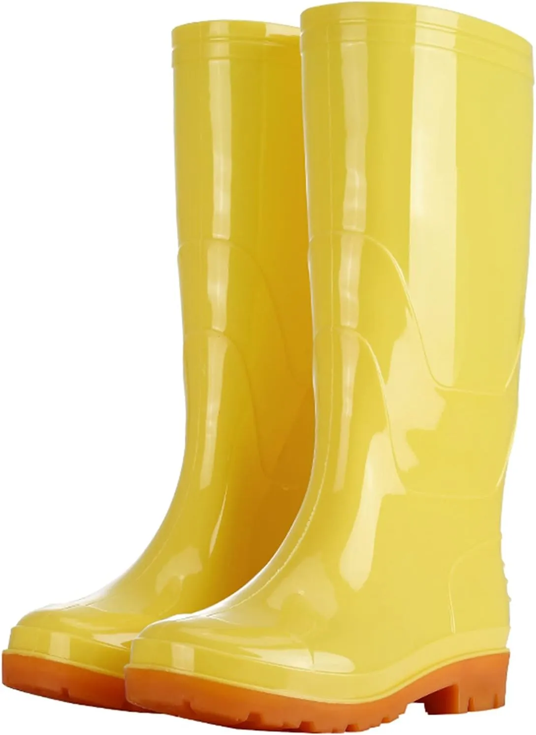 NLOMOCT Rain Boots Women Wide Calf Women Rain Boots Black Waterproof Mid Calf Lightweight Cute Booties Out Work Garden Shoes