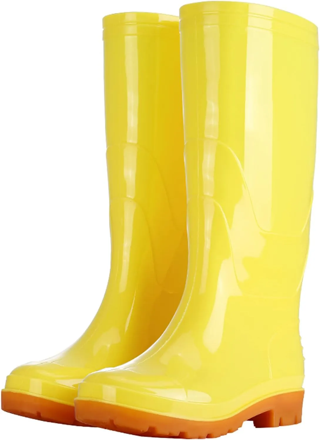 NLOMOCT Rain Boots Women Wide Calf Women Rain Boots Black Waterproof Mid Calf Lightweight Cute Booties Out Work Garden Shoes