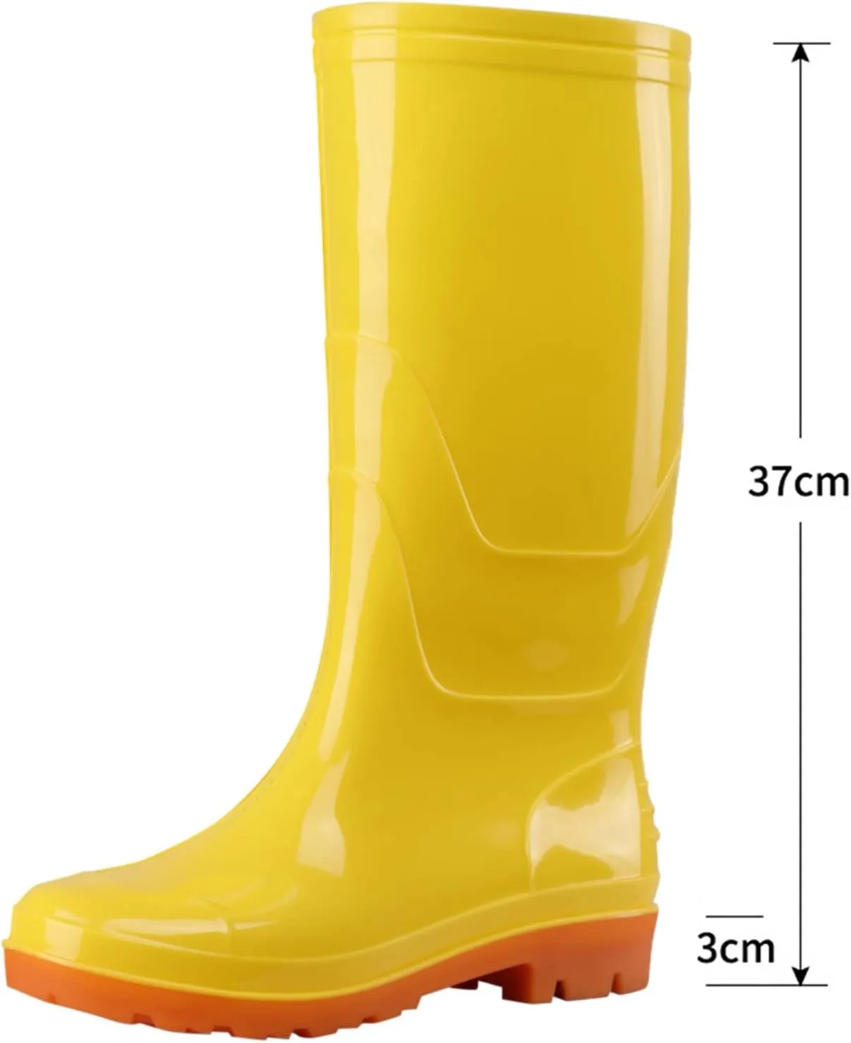NLOMOCT Rain Boots Women Wide Calf Women Rain Boots Black Waterproof Mid Calf Lightweight Cute Booties Out Work Garden Shoes