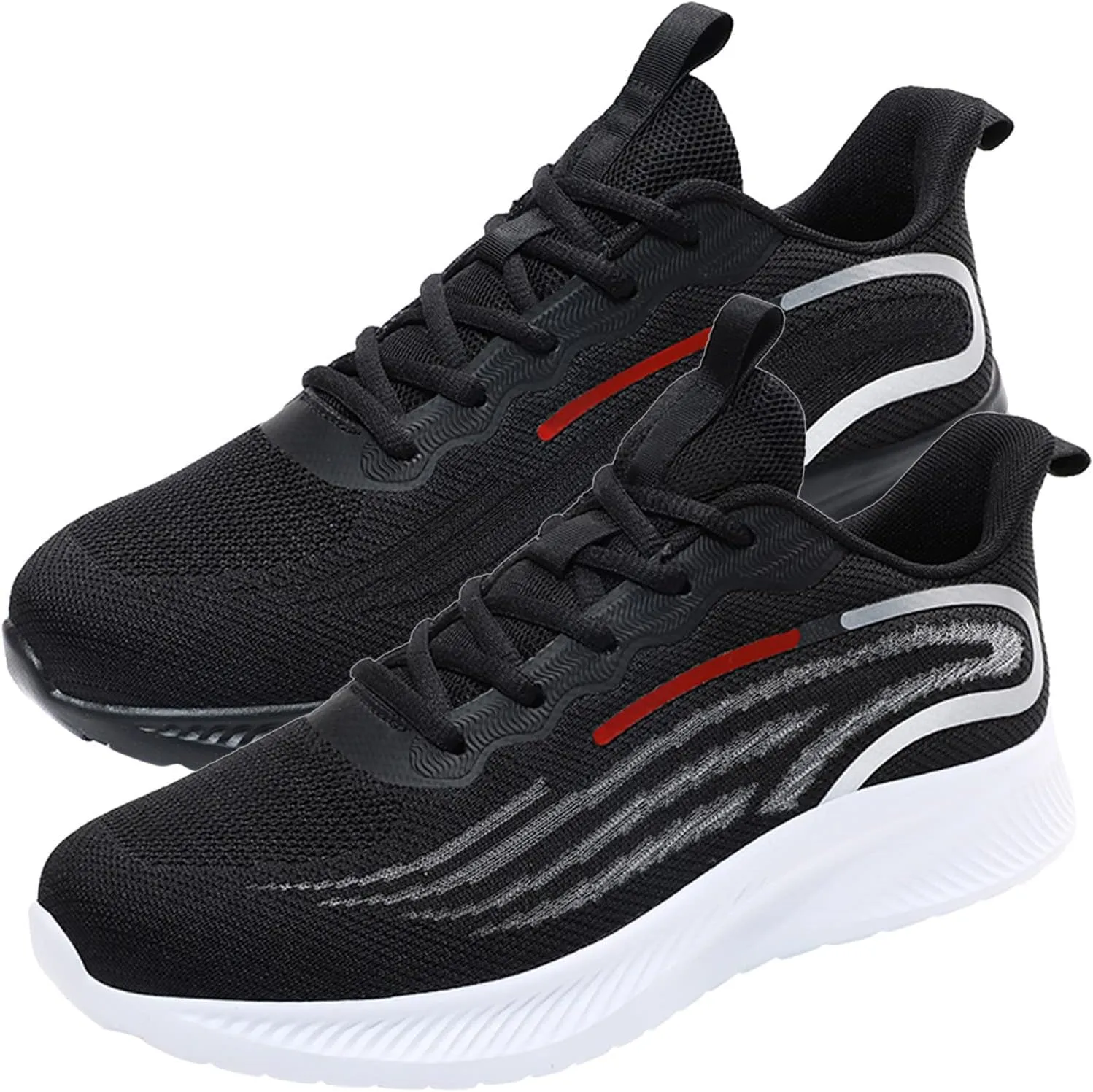 Non Slip Work Sport Shoes for Men Breathable and Light Outdoor Comfy Walking Shoe Soft Flat Soled Elderly Shoes