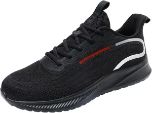 Non Slip Work Sport Shoes for Men Breathable and Light Outdoor Comfy Walking Shoe Soft Flat Soled Elderly Shoes