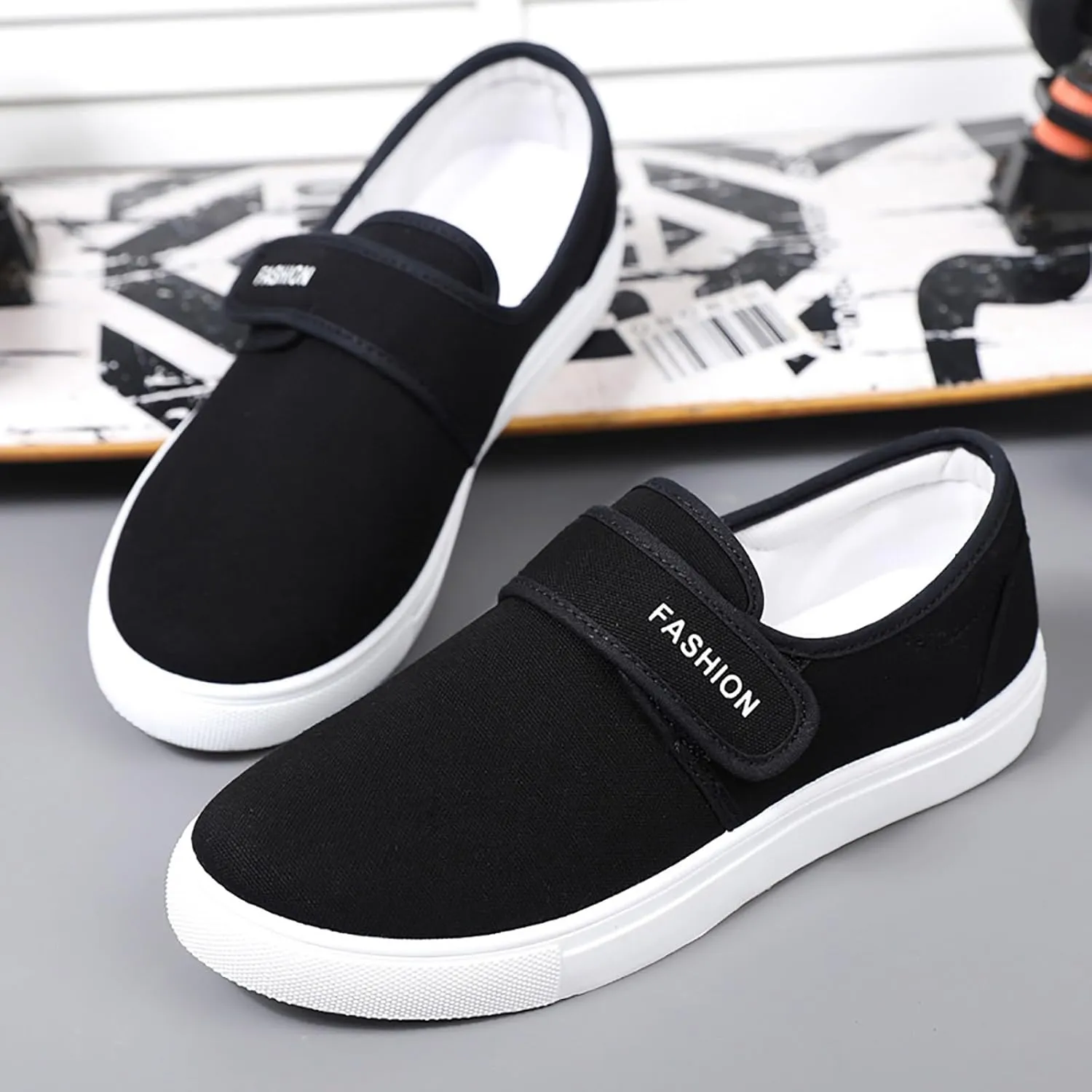 Non Slip Work Sport Shoes for Men Slip On Lightweight Breathable Fashion Sneaker Arch Support Plantar Fasciitis