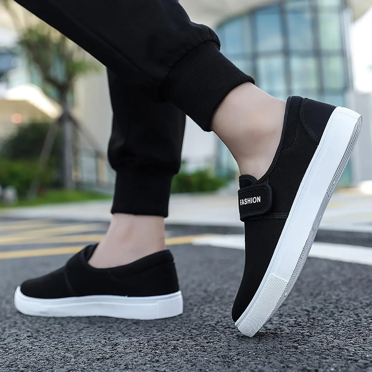 Non Slip Work Sport Shoes for Men Slip On Lightweight Breathable Fashion Sneaker Arch Support Plantar Fasciitis